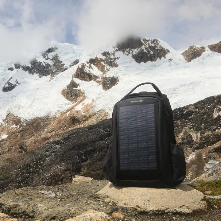 Sunslice Rucksack mit Solarpanel für Computer, Reisetasche mit Solarzellen, flexibel und leistungsst