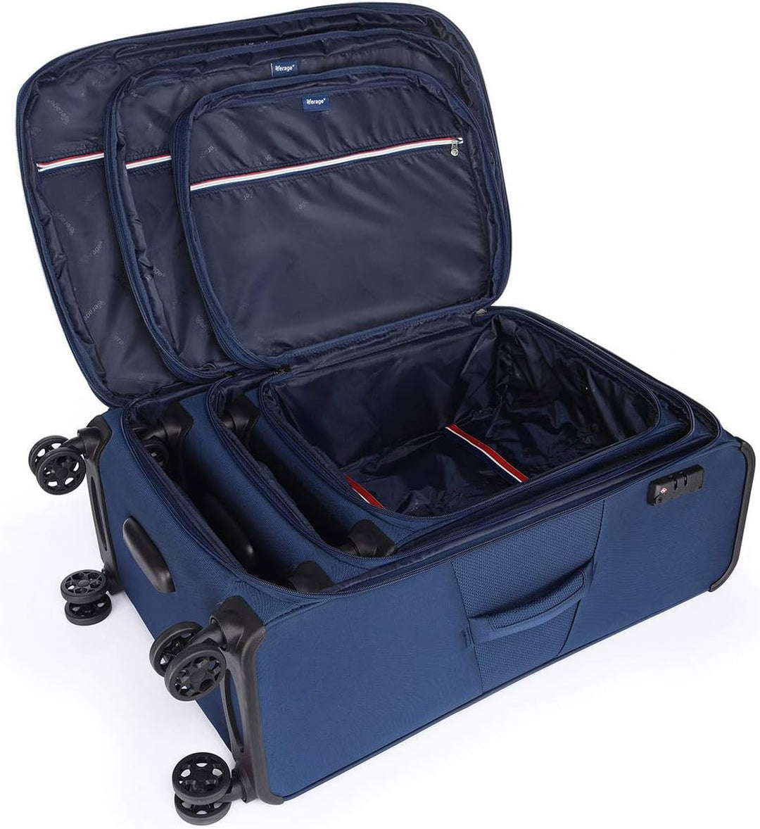 ABISTAB Verage Toledo Weichgepäck 4 Doppelrolle grosser Koffer Trolley L-83cm 96-115 L erweiterbar,