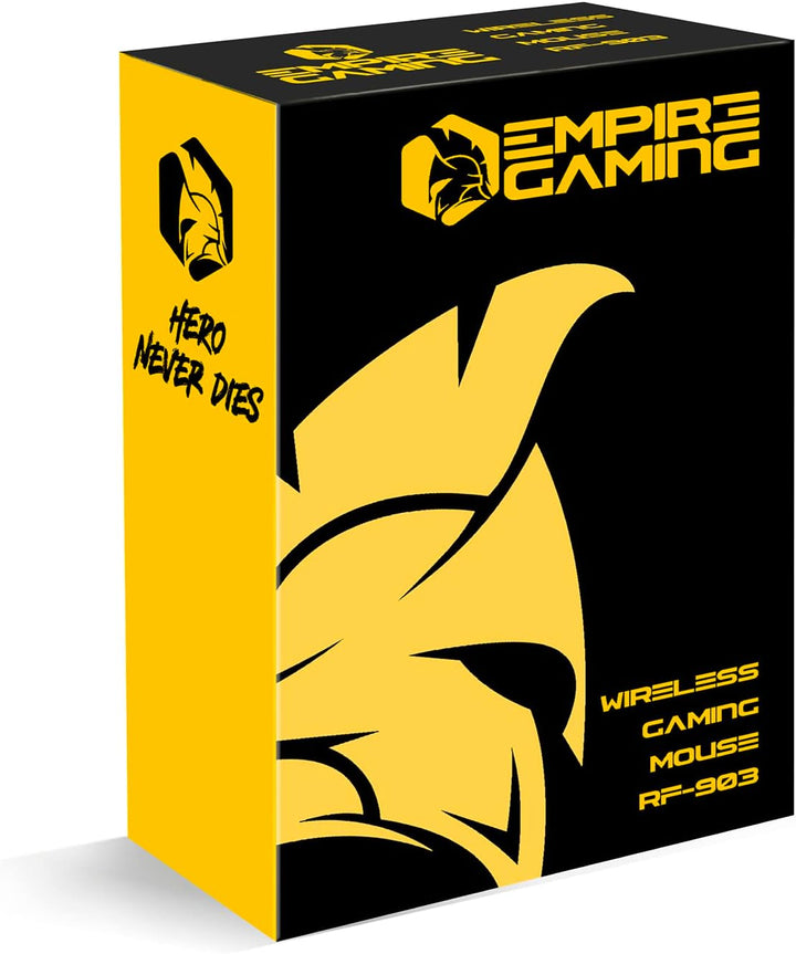 EMPIRE GAMING - RF903 Gaming-Maus, Kabellos 2,4GHz Wireless Wiederaufladbar – LED-Hintergrundbeleuch