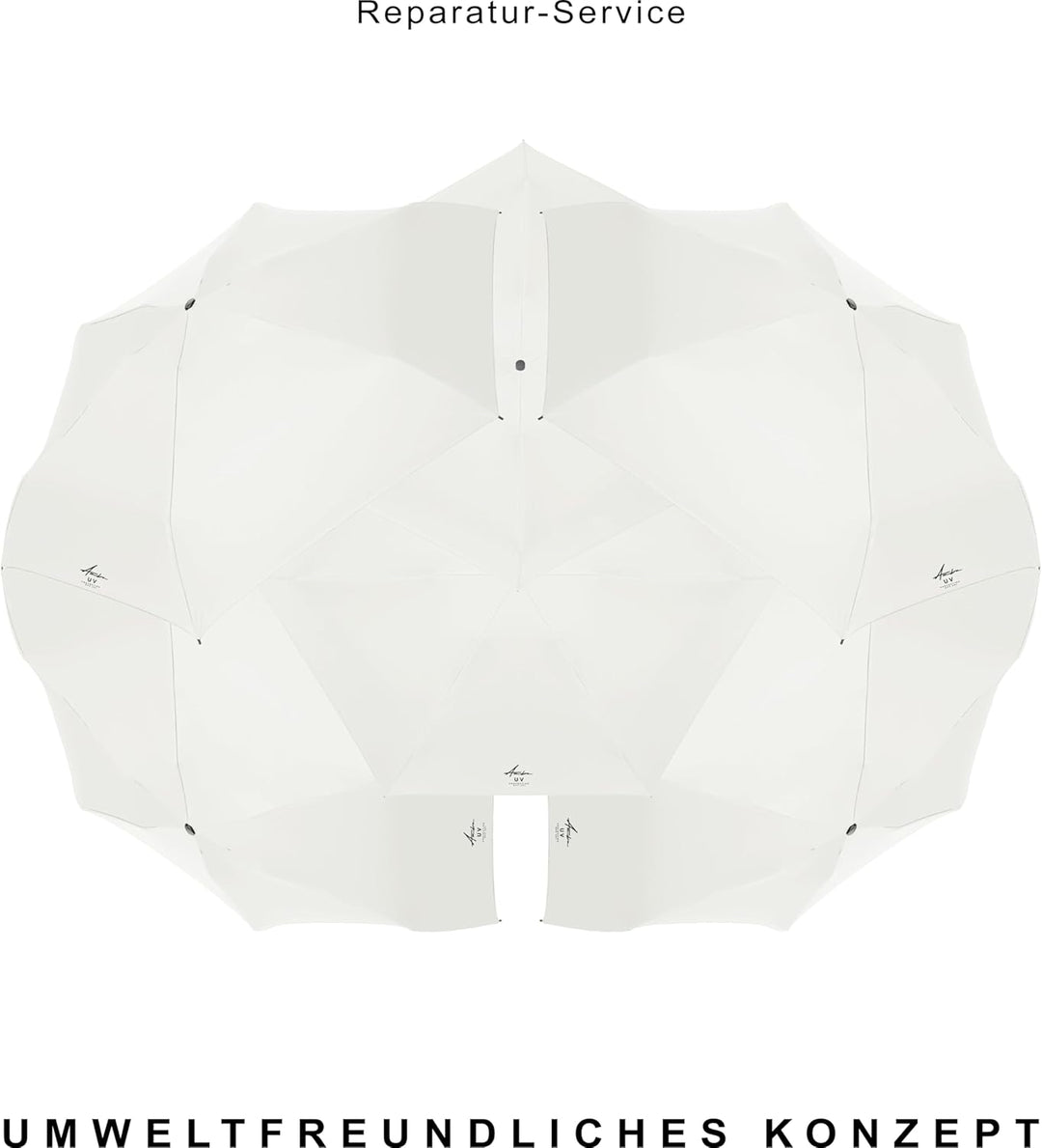 Ambra UV: Regenschirm mit UV-Schutz. Windfester Mini-Taschenschirm für Regen und Sonne. 220 g 18 x 5