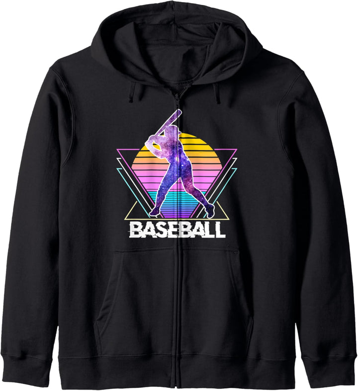 Baseball Sport Retro Vintage Vaporwave 90er Jahre Kapuzenjacke