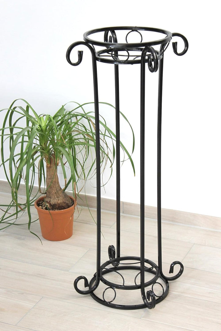 DanDiBo Blumensäule Metall Schwarz 97 cm Blumenständer KW042 Blumenhocker Pflanzenständer Pflanzensä