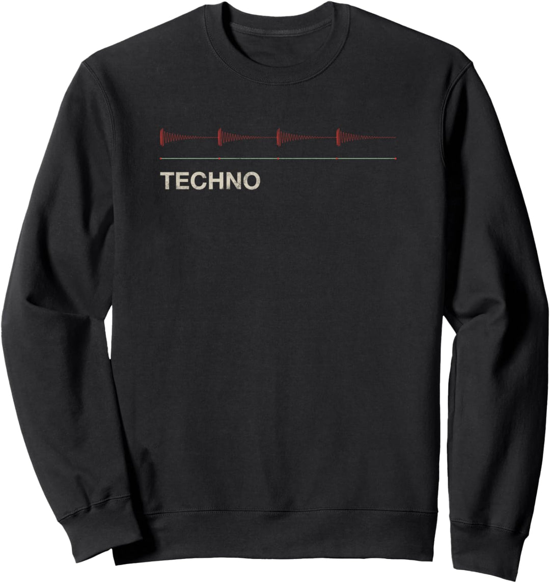 Synthesizer Kick Techno Audiowave Analog Synth Produzent DAW Sweatshirt