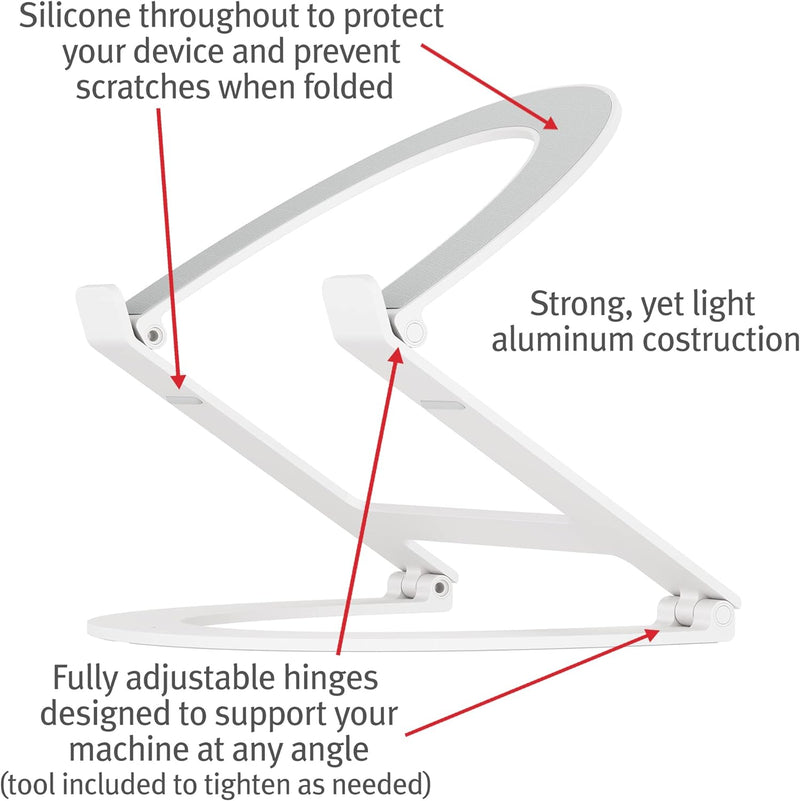 Twelve South Curve Flex | Ergonomischer höhen- und winkelverstellbarer Aluminium-Laptop-/MacBook-Stä