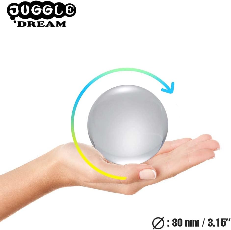 Juggle Dream Acryl Kontakt Jonglierball (80 mm), Kristall Kontaktkugel, Jonglierbälle für Kontaktjon