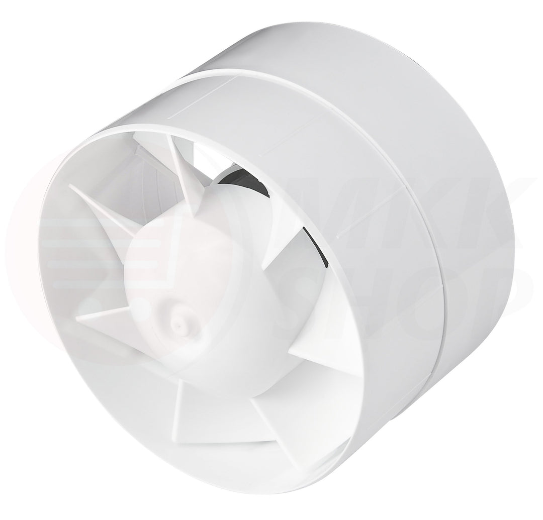 MKK Kanal Rohrventilator Ø 125 mm Kugellager Rohreinschub Ab-Zuluft Lüfter Rohr Ventilator leise Roh
