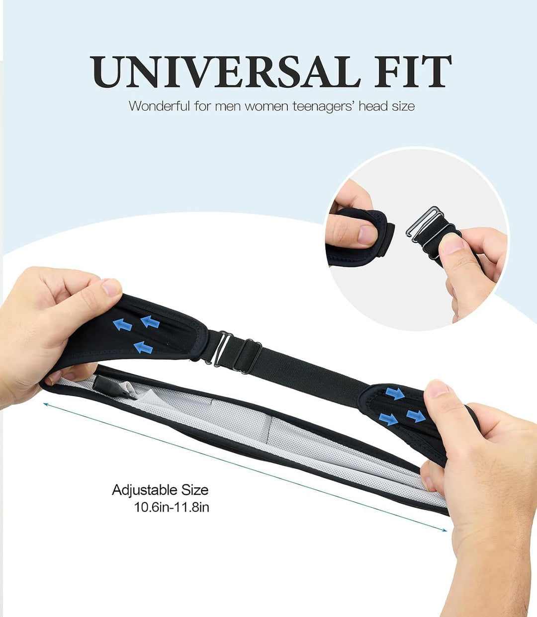 Voerou Schlafkopfhörer Bluetooth V5.2, Verstellbare Sports Kopfhörer Stirnband, Kabellos Kopfhörer S