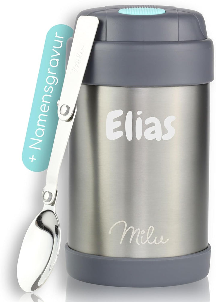 Milu® Thermobehälter 440ml mit Gravur personalisiert - Weihnachtsgeschenke für Frauen & Männer I Ges