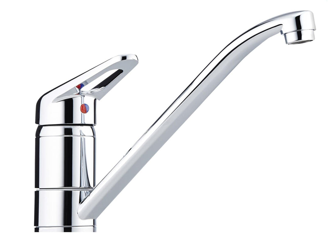 Franke Kitchen Systems Arm. Novara-Plus Festauslauf Obenbedienung Hochdruck Chrom