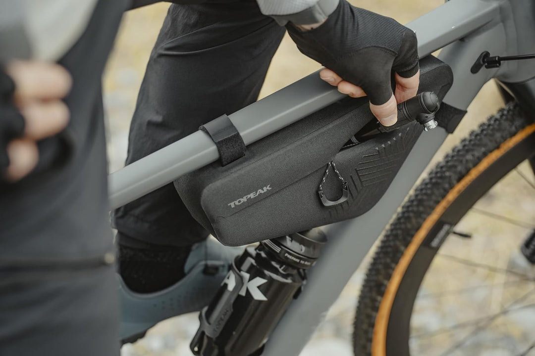 Topeak MidLoader DryBag S Rahmentasche Schwarz 2 L, wasserdichte Bikepacking Fahrradtasche aus TPU u