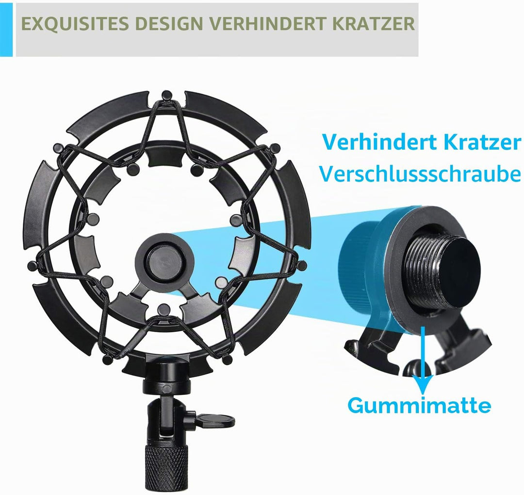 Shure SM7B Mikrofonspinne, Shock Mount Reduziert Vibration und Verbessert die Aufnahme Qualität von