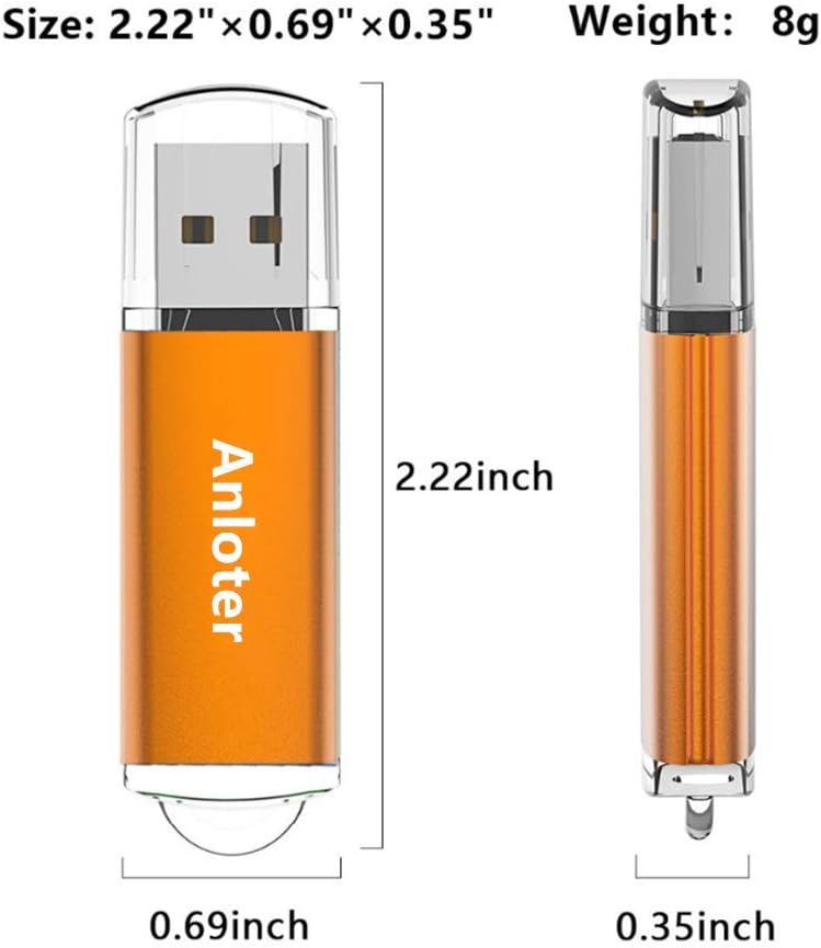 Anloter 50 x USB-Flash-Laufwerk, Speicherstick für Computer, Laptop, Mac, Tablet, Geschenk (128 MB,