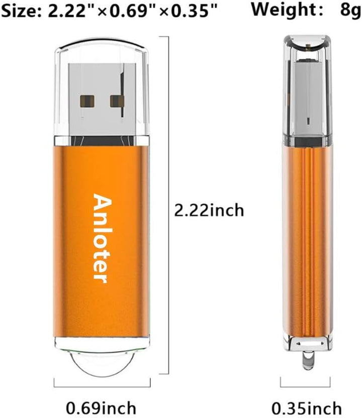 Anloter 50 x USB-Flash-Laufwerk, Speicherstick für Computer, Laptop, Mac, Tablet, Geschenk (128 MB,