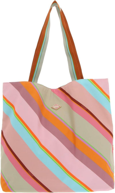 Oilily Romy Reversible Shopper Summer Stripes Misty Rose