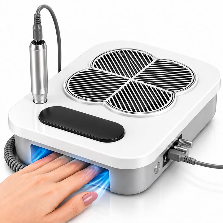 Elektrische Nagelfräser mit UV-LED Nagellampe &amp; Nagel Staubabsaugung