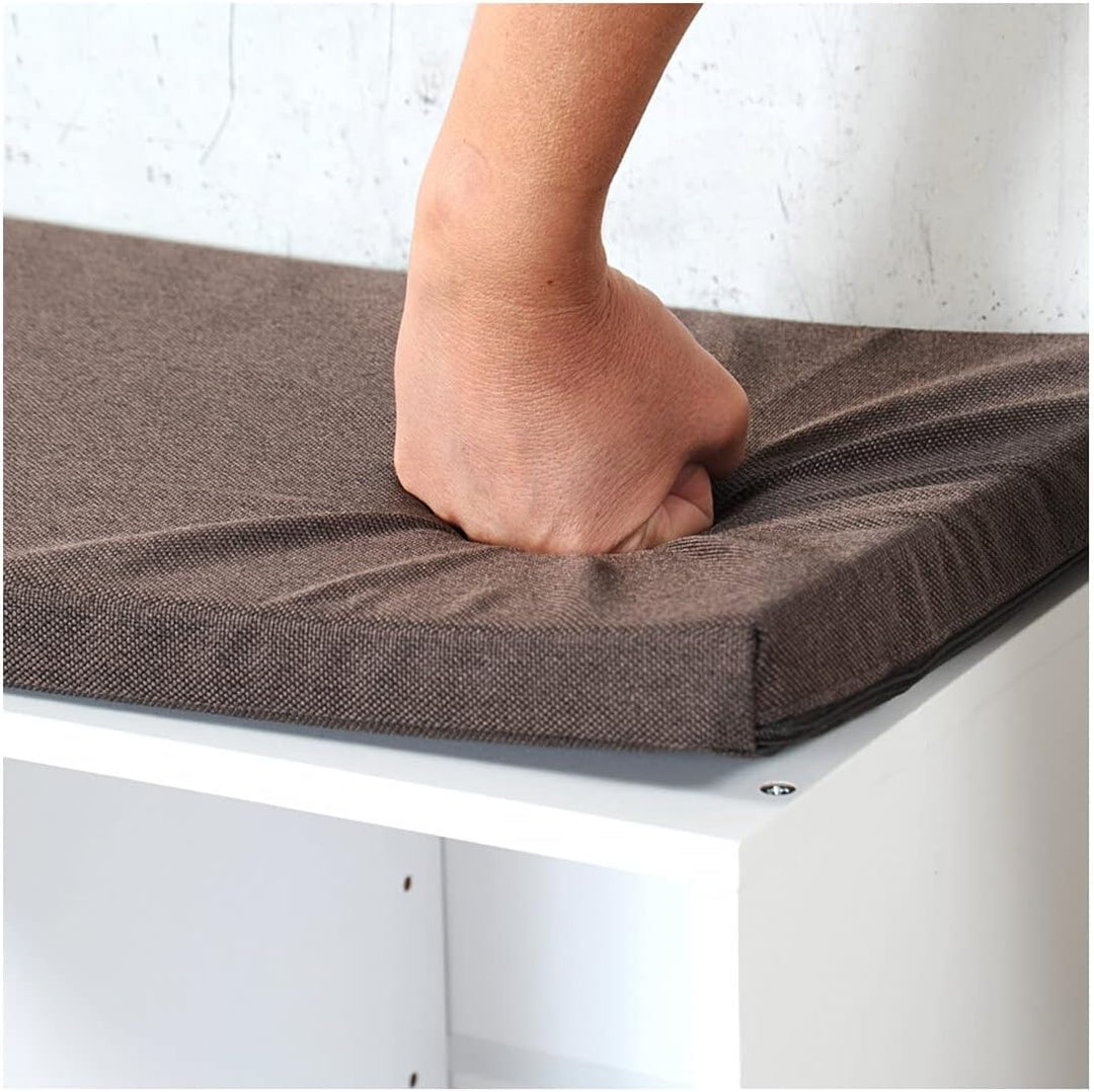 Kesper Schuhschrank mit Sitzkissen, Material: Faserplatte, Masse: B103,5 x H48 cm x L29,5 cm, Farbe:
