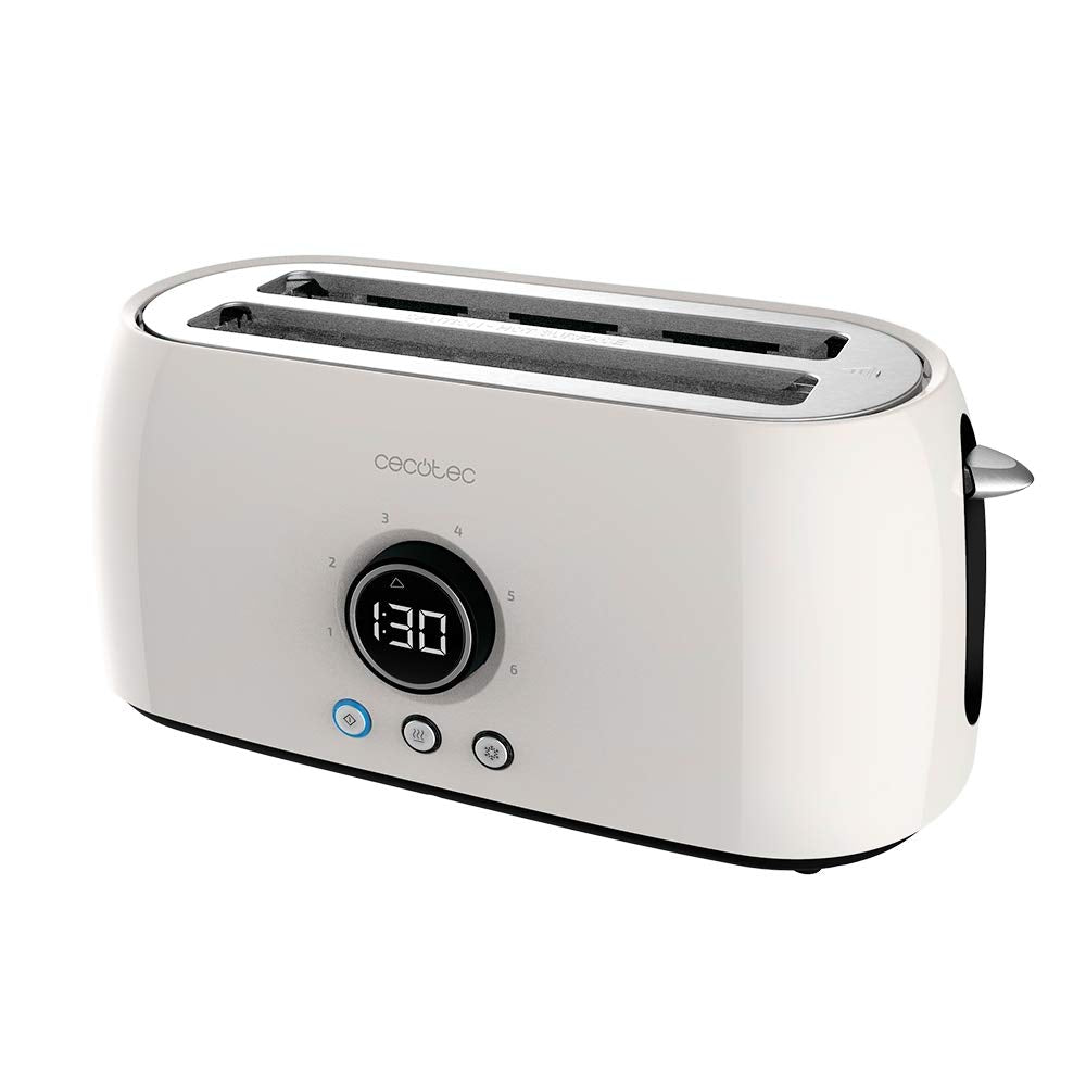 Cecotec Digitaler Toaster ClassicToast 15000 Beige Extra Double, 1500 W, Kapazität für 4 Scheiben Br
