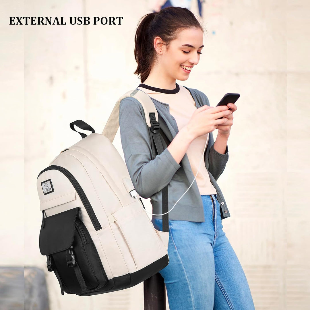 MOMUVO Rucksäcke für Teenagerinnen & Frauen,Laptop-Schulrucksack | Niedlicher College-Rucksack für S