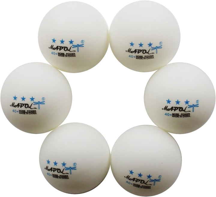 MAPOL 50 weisse 3-Sterne-Tischtennisbälle Premium Training Ping Pong Bälle