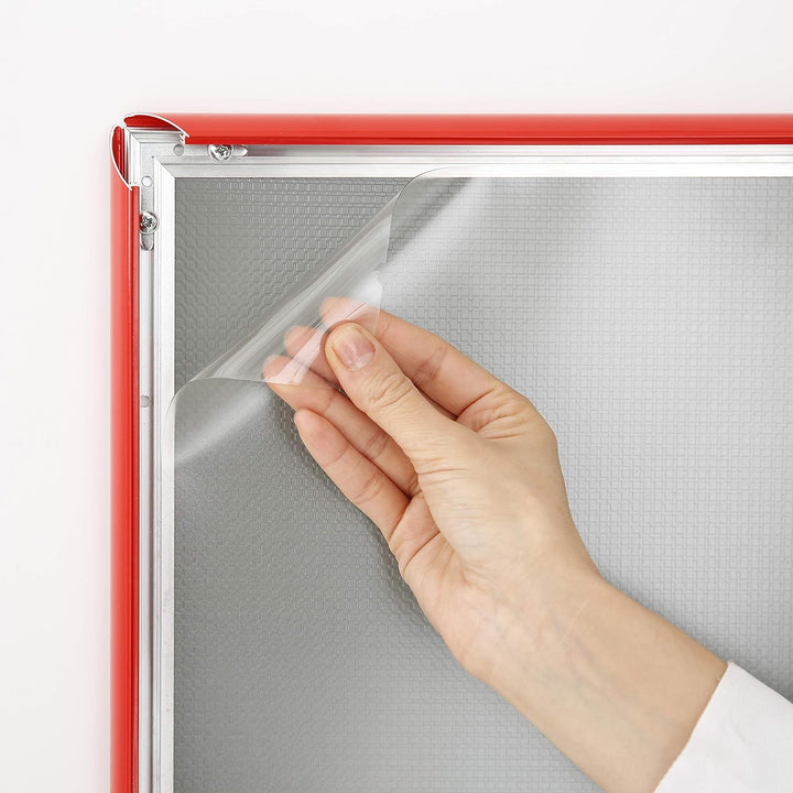 DISPLAY SALES Klapprahmen rot DIN A2 25 mm Plakatrahmen Wechselrahmen | Ecken auf Gehrung, DIN A2