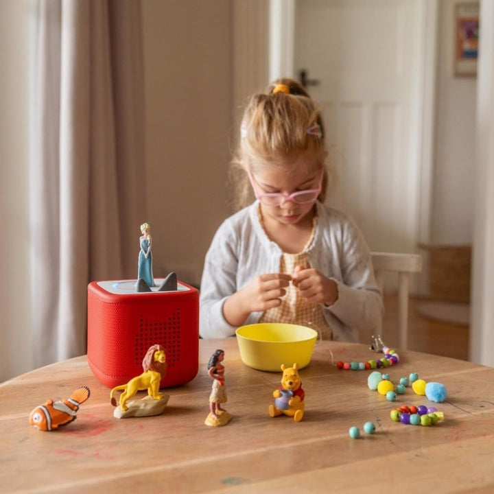 tonies Toniebox 2 Bundle Incl. 2 Benjamin Blümchen, Rot, Audioplayer für Hörbücher, Lieder, Einschla