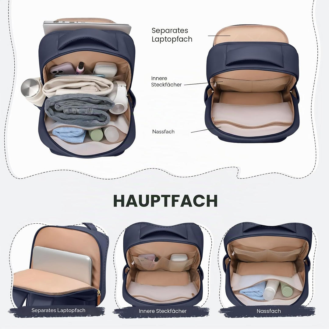GOLF SUPAGS Lunch Rucksack, 16 Zoll Laptop Rucksack Schulrucksack mit Lsoliertes Kühltasche für Arbe