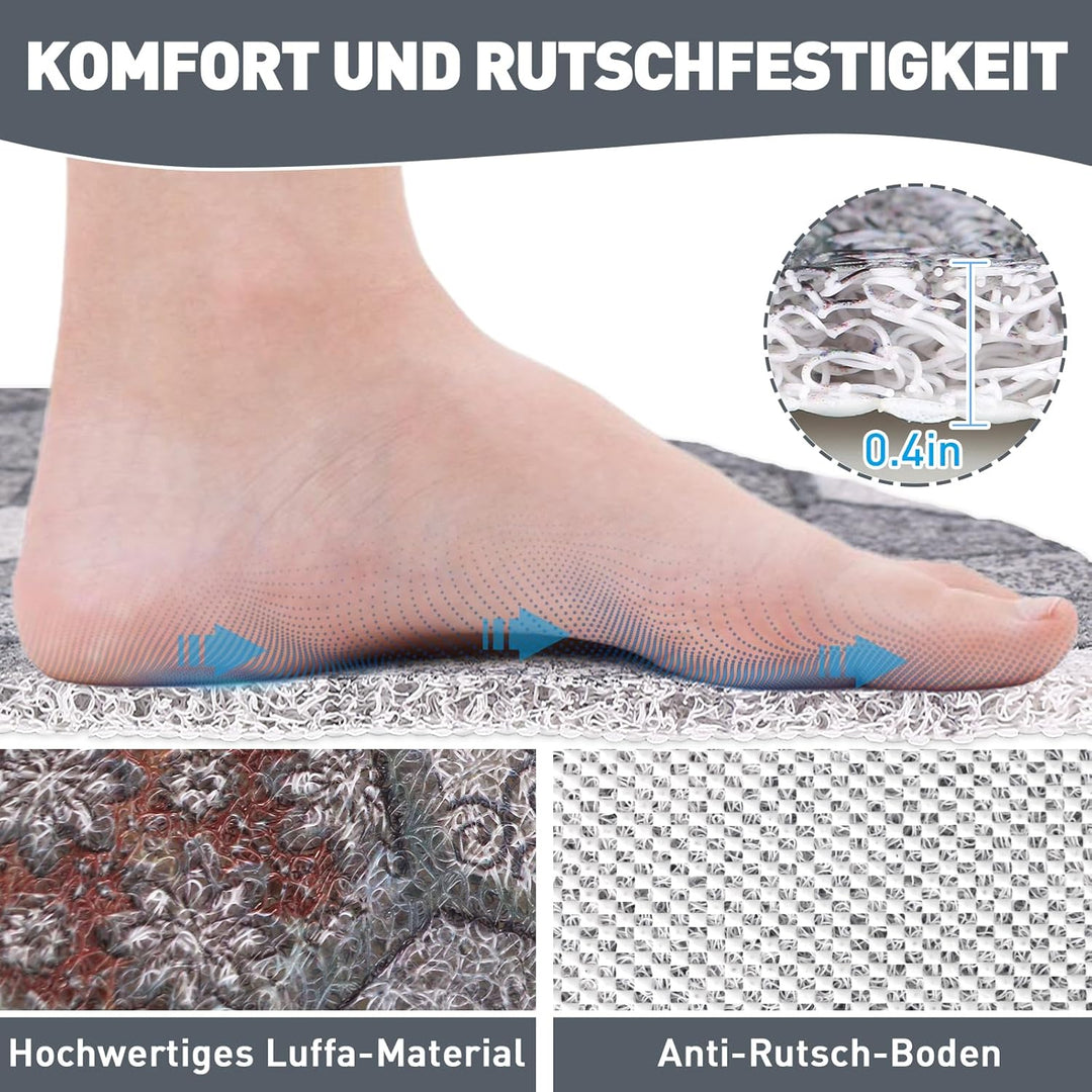 Duschmatte rutschfest Antirutschmatte Dusche: 70 x 70 cm Gross Eckduschmatte Dreieckig Duscheinlage