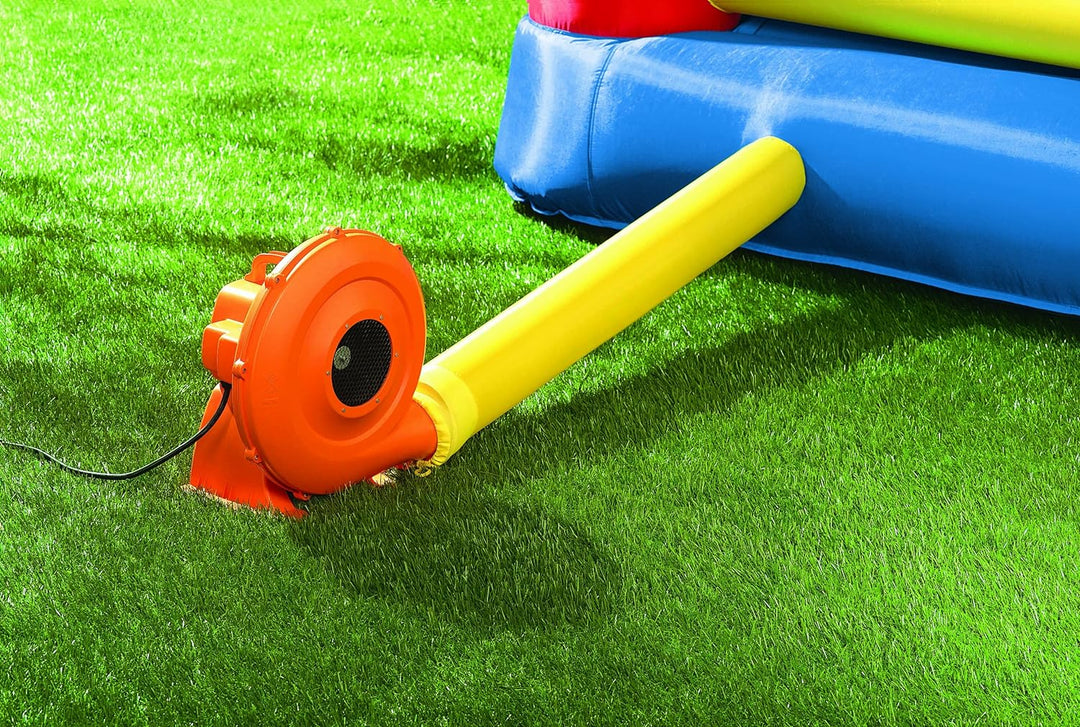 Little Tikes Jump 'n Slide Bouncer - Hüpfburg mit Sicherheitsnetz für den Aussenbereich - Inklusive