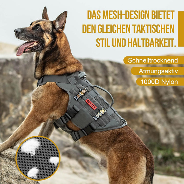 OneTigris No-Pull Hundegeschirr, AIRE MESH Einstellbar Sicherheitsgeschirr Ultra Atmungsaktiv für Gr