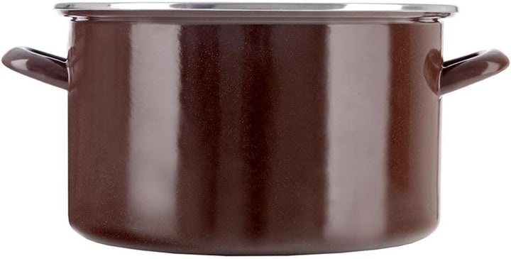 orion group Emaille-Topf Kochtopf Schmortopf emailliert braun Brown 30 cm | 10 L