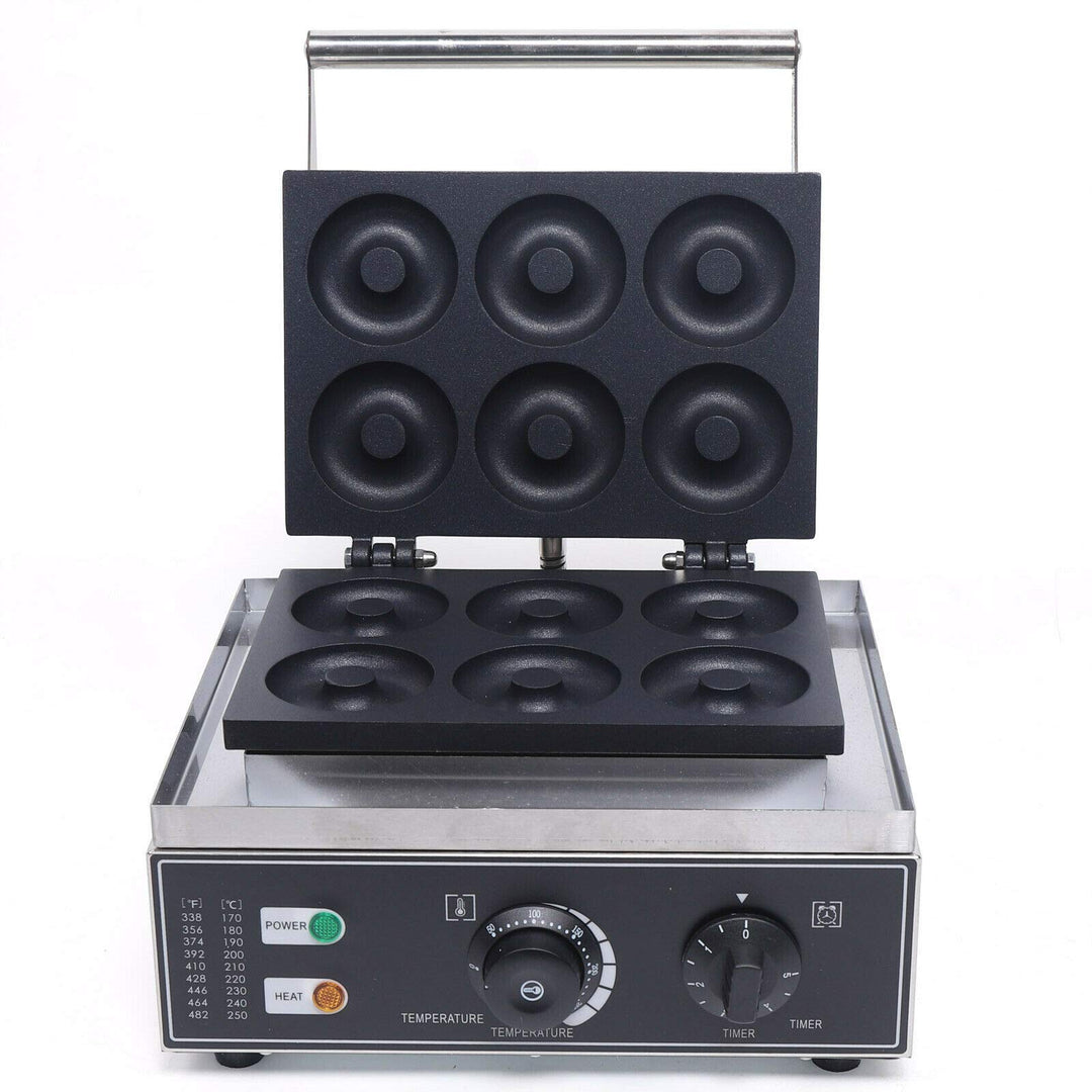 1550W Elektrische 6pcs Donut Maker Donutzubereiter Nachtisch Maker Kommerziell Neue gross Runde Donu
