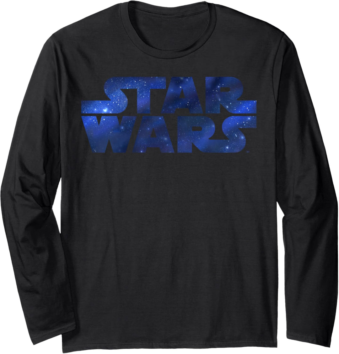 Star Wars Blue Galactic Mist Logo Langarmshirt