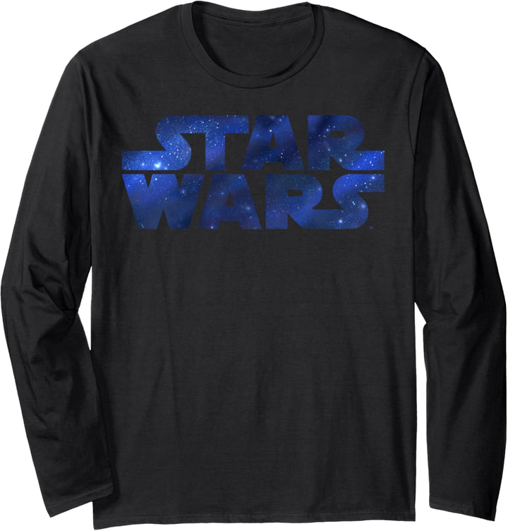 Star Wars Blue Galactic Mist Logo Langarmshirt