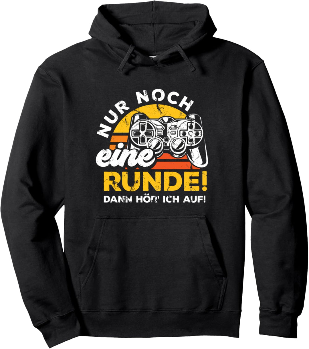 Nur noch eine Runde | Lustiges Gamer Spruch Geschenk Idee Pullover Hoodie