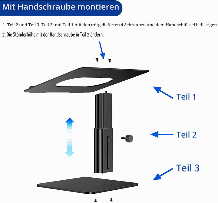 BESIGN LSX6N Laptop ständer, Verstellbarer ergonomischer Notebook-Ständer, Laptop ständer kompatibel
