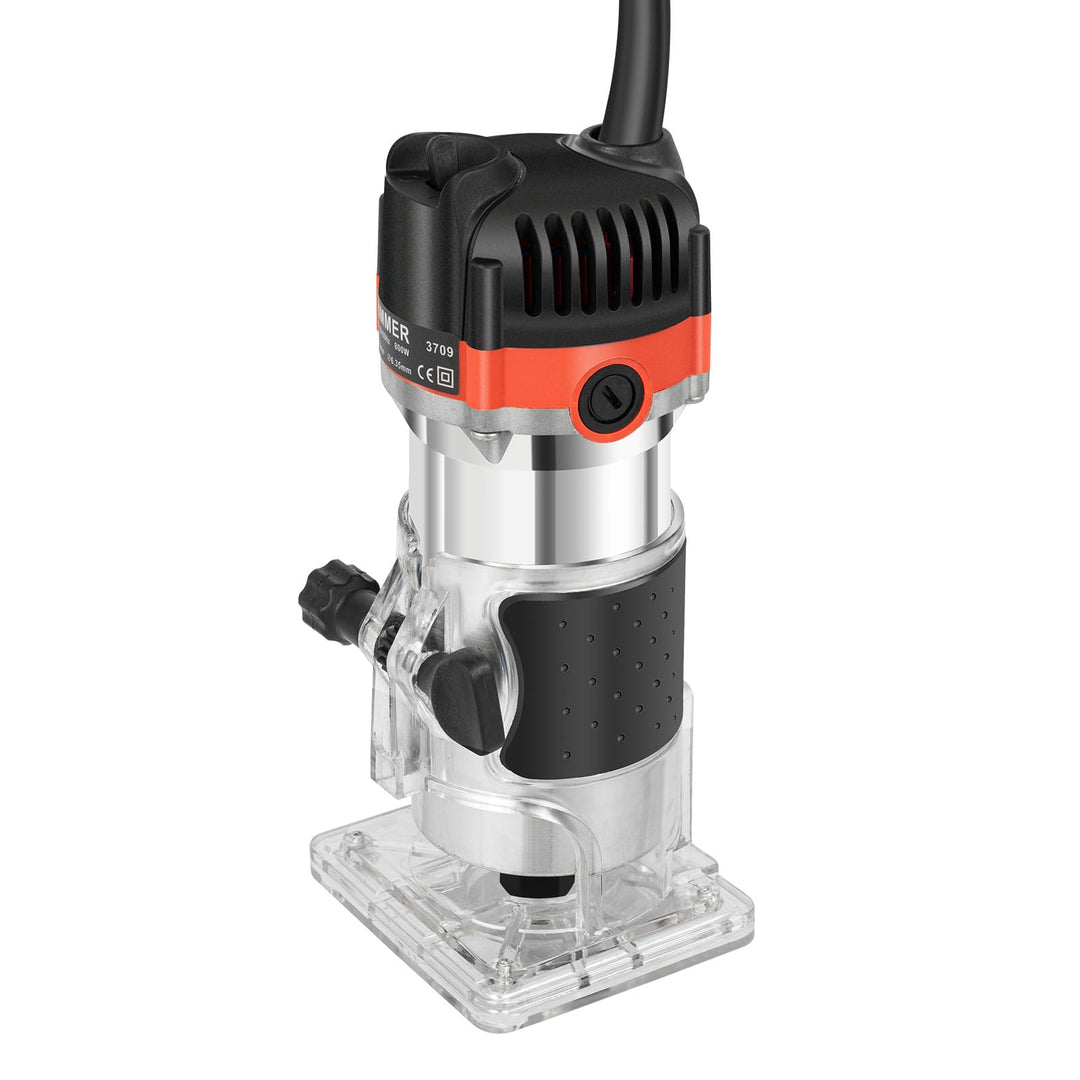 800W Holzfräse Router Werkzeug, Elektrische Oberfräse Einhandfräse Trimmer Router Kantenfräse Fräser