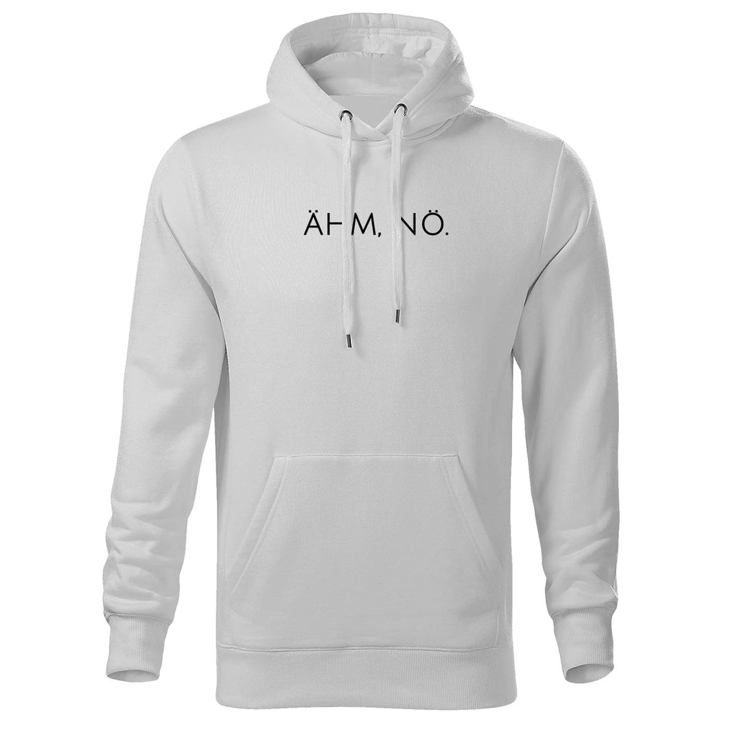 OwnDesigner Ähm nö Kapuzenpullover für Herren und Hoodie für Männer (Cape 464 L Weiss)