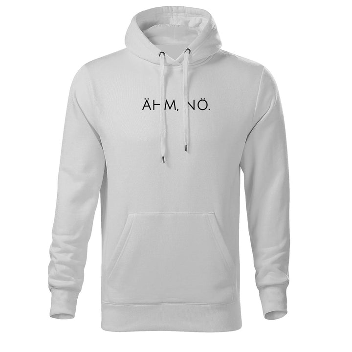 OwnDesigner Ähm nö Herren warm haltender Hoodie mit Kapuze modern geschnitten (Cape 464 3XL Weiss)