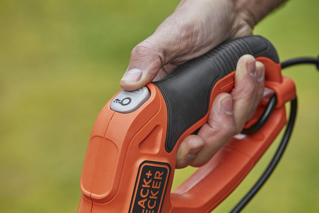 Black + Decker Elektro-Rasentrimmer-/kantenschneider (450W, 25 cm Schnittbreite, E-Drive, manuelle F