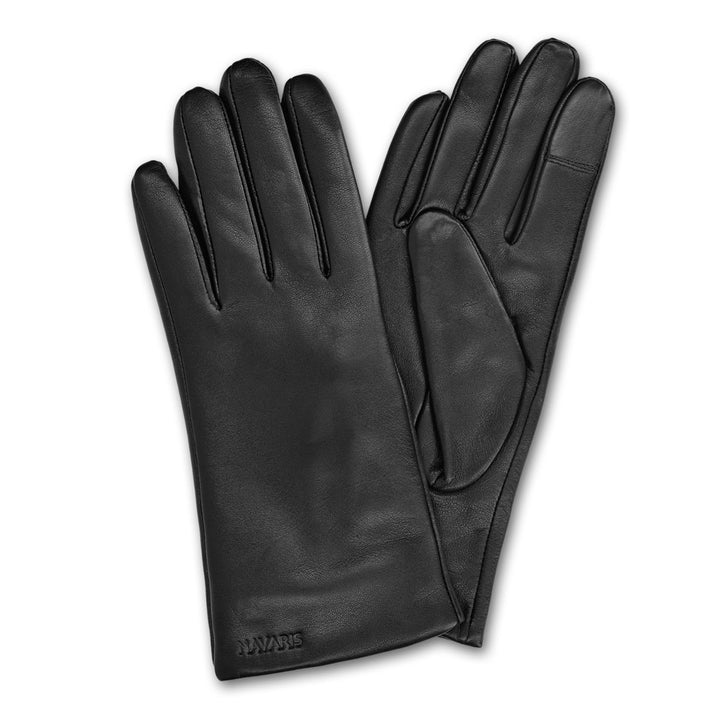 Navaris Touchscreen Nappa Lederhandschuhe für Damen - Leder Handschuhe aus Lammleder mit Kaschmir Mi