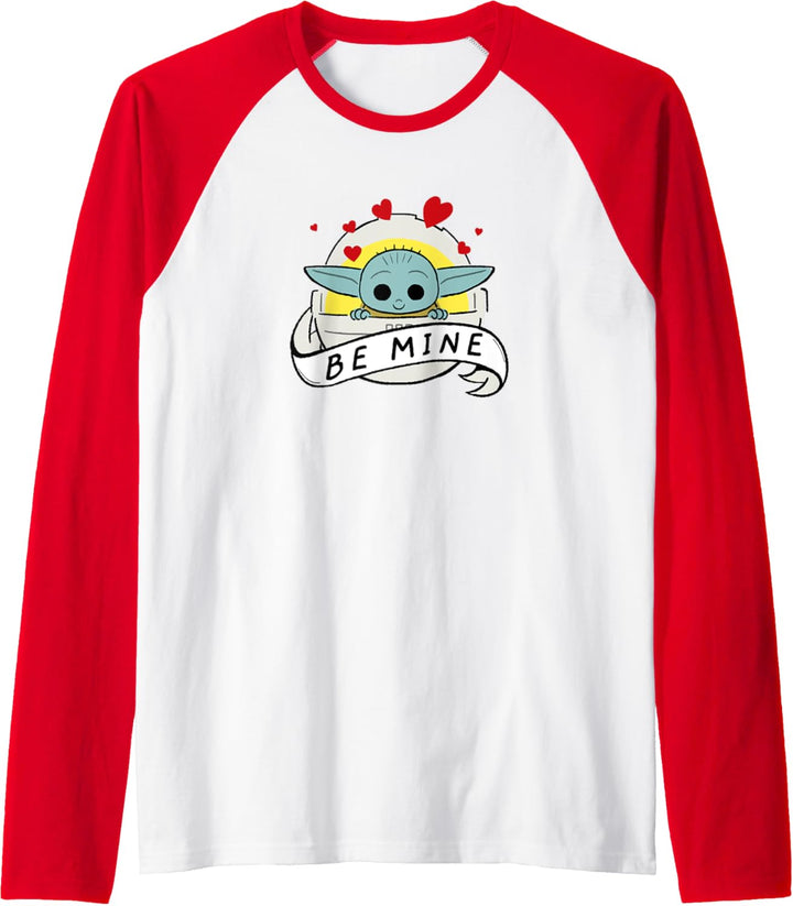 Star Wars The Mandalorian The Child Be Mine Valentine's Day Raglan