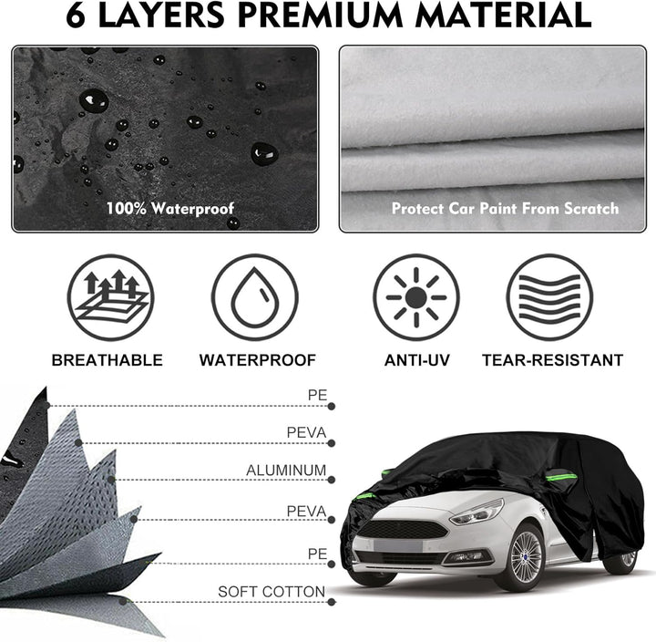Auto Abdeckun für Ford S-MAX 2006-2023 Oxford Baumwolle Wasserdicht für Regen Sonne Staub Schutz Aut