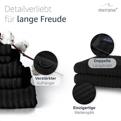 Merana OSLO Handtuch Set | schnelltrocknend, weich & fusselfrei | Frottier Luxus Qualität | 100% Bau