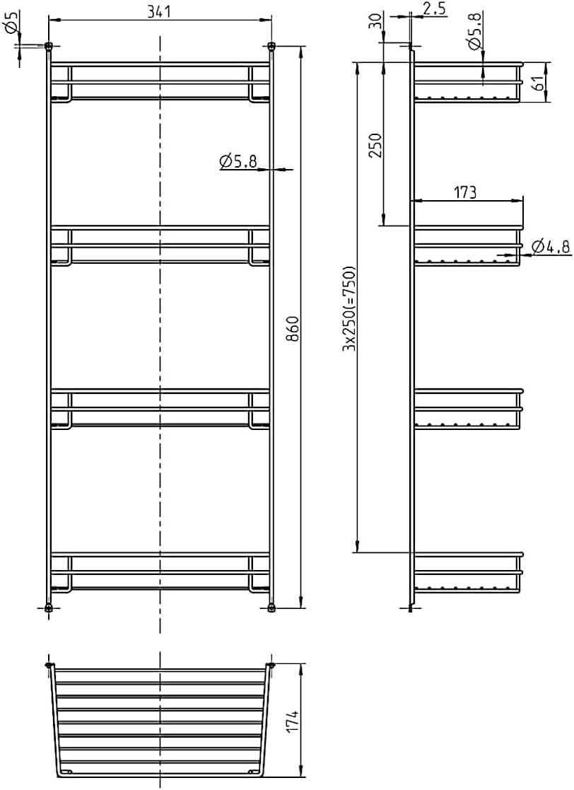 Besenschrank-Regal für Hochschränke