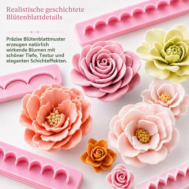 Blumen Modellierwerkzeug Polymer Clay Cutter 6 Designs