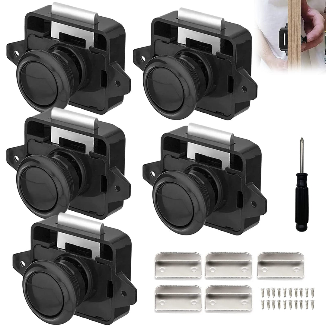 5 Stück Wohnmobil Schlösser, Metall Push Button Catch Door Lock Möbelschloss Schrank Schloss Cabinet