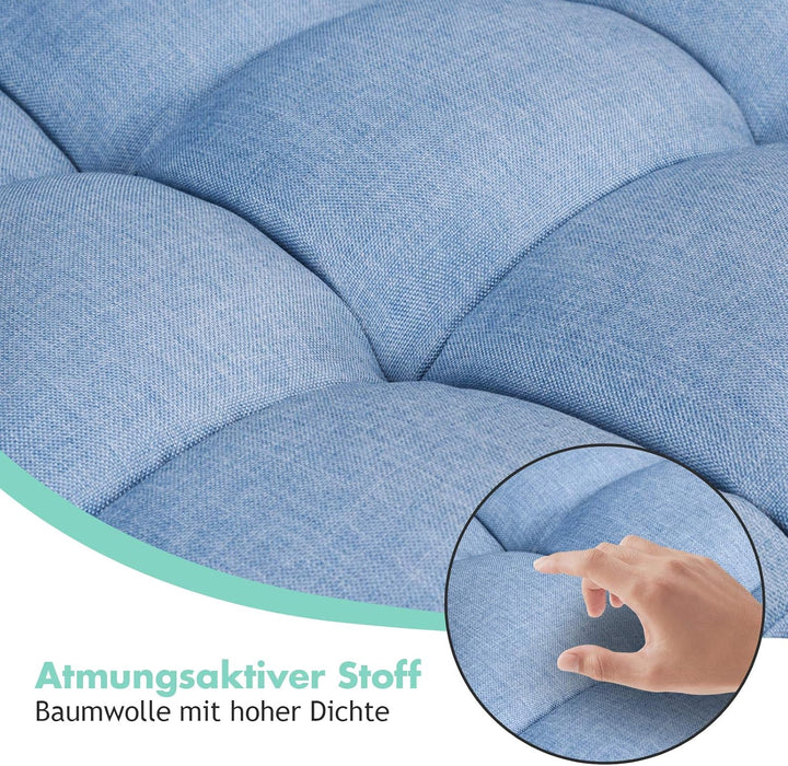 GOPLUS Bodensofa mtit Schlaffunktion, klappbarer Bodenstuhl mit Armlehnen & Kissen, Klappsessel mit