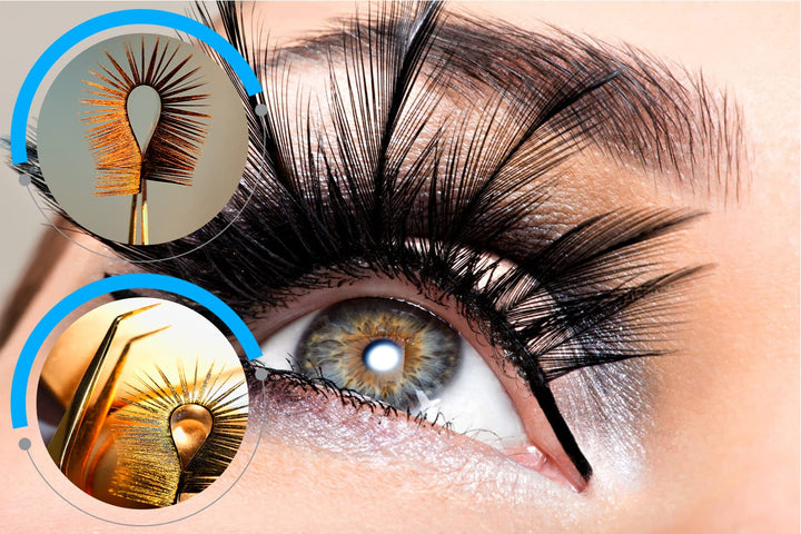 SMI 8 Stück Wimpern Pinzette Wimpernpinzette Wimpernverlängerung Pinzette Spitz Wimpernzange Gebogen
