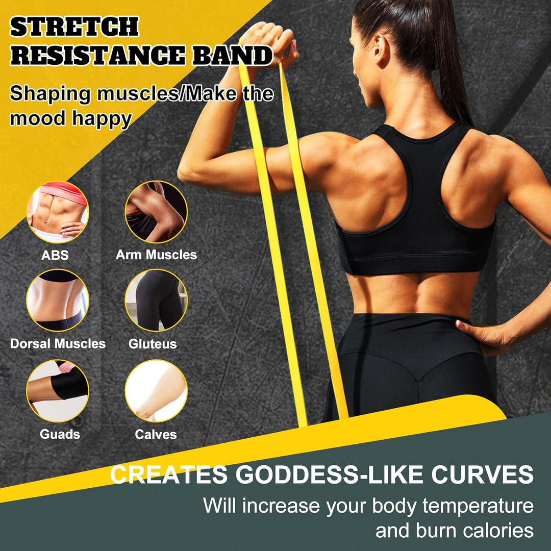 Resistance Bands Set,Fitnessbänder Widerstandsbänder 4er Set Mit Türanker Tragetasche,Gymnastikband