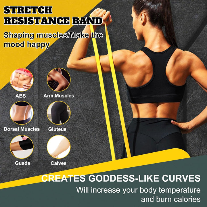 Resistance Bands Set,Fitnessbänder Widerstandsbänder 4er Set Mit Türanker Tragetasche,Gymnastikband